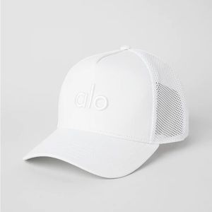 ALO Yoga White Trucker Hat